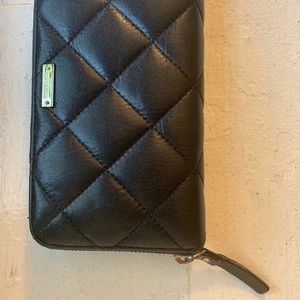 Kate Spade Black zip-around wallet